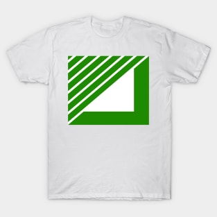 Abstract geometric pattern - green and white. T-Shirt